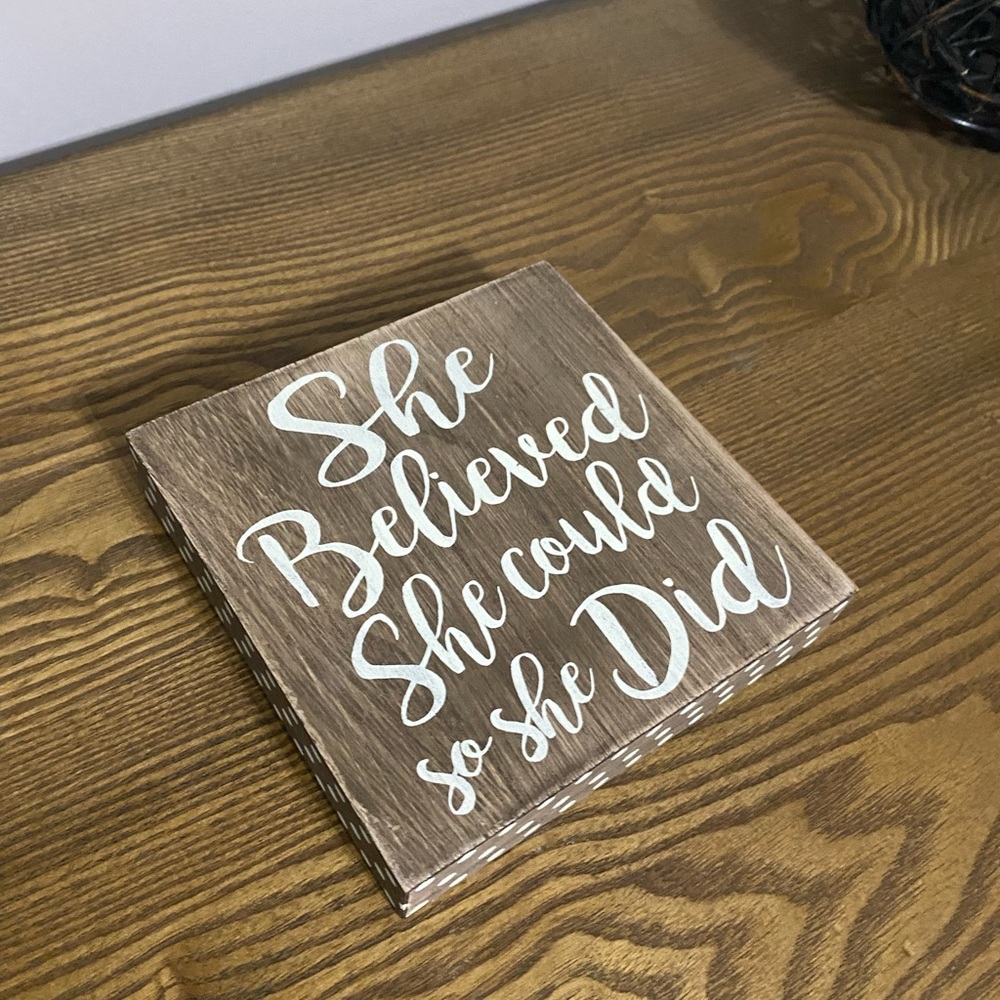 Wood Home Quote Block- Home Decor - Picture 4 of 9